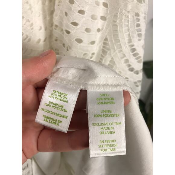 Lilly Pulitzer Women's White Lace Edona Romper Cute Feminine Lightweight Spring - Picture 5 of 12